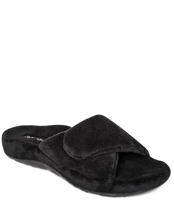 Aetrex Shelby Open Toe Slipper Black - 37