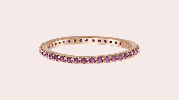 The Sapphire Eternity Band Ring in Rose Gold w/ Blue Sapphires, No閙ie Fine Jewelry, Handcrafted for Life&s Every Moment