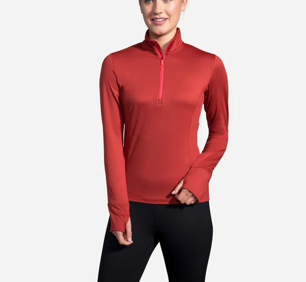 Brooks Women's Dash Half Zip (221433) Xs, Rosewood