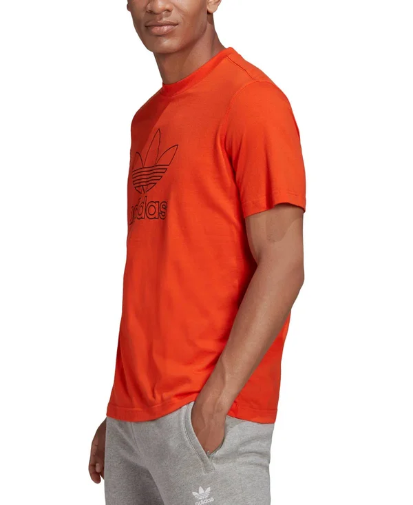 Adidas Men's Originals Trefoil Outline Tee - Energy Orange