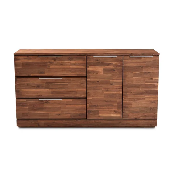 Carbon Loft Sonique Contemporary Brown Wood 3-Drawer Dining Room Sideboard