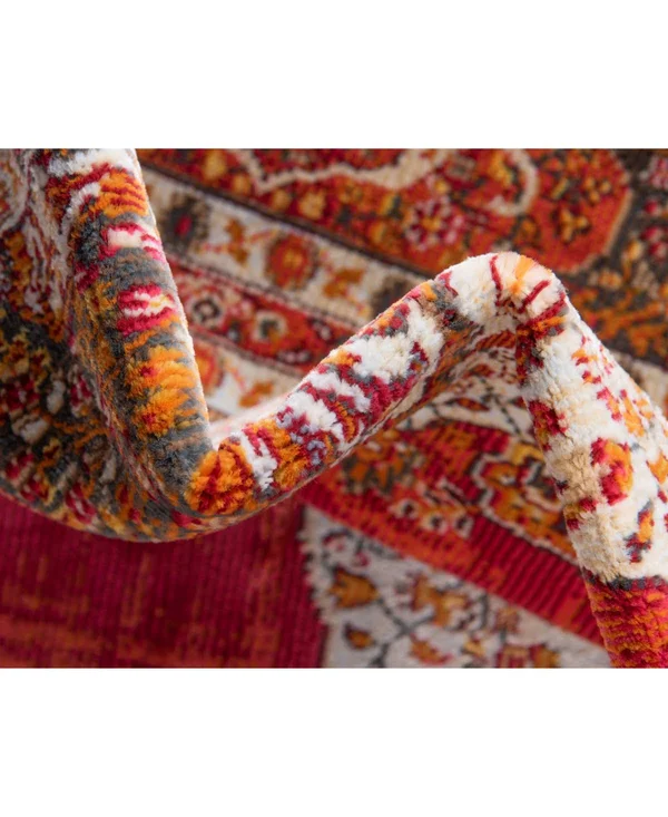 Unique Loom Regla Baracoa Rug - 4&3 inch x 6&, Red