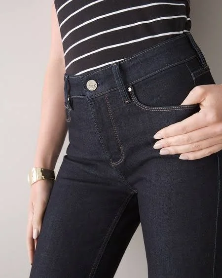 Women's High-Rise Sculpt Skinny Ankle Jeans - Blue/Vancouver Rinse Wash, Size 6 - Long by White House Black Market