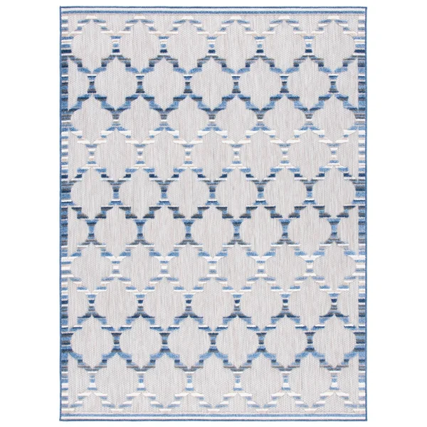 Safavieh Cabana Rug Collection CBN333G - Grey - Blue - 8' x 10'