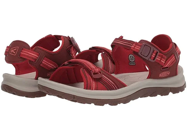 Keen Women's Terradora II Open Toe Sandal - 6 - Dark Red - Coral
