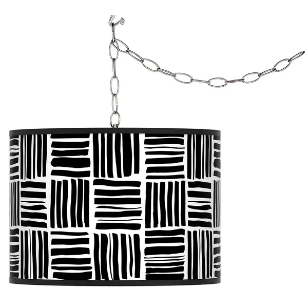 Modern Mesh Giclee Glow Plug-In Swag Pendant - Style #232C0