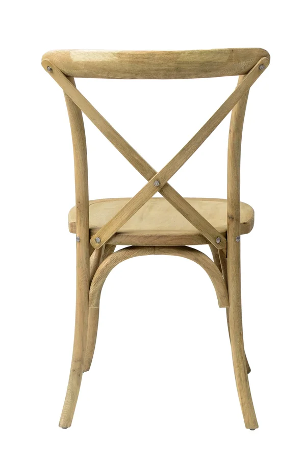 Rustic Sonoma Solid Wood Cross Back Stackable Dining Chair - Tinted