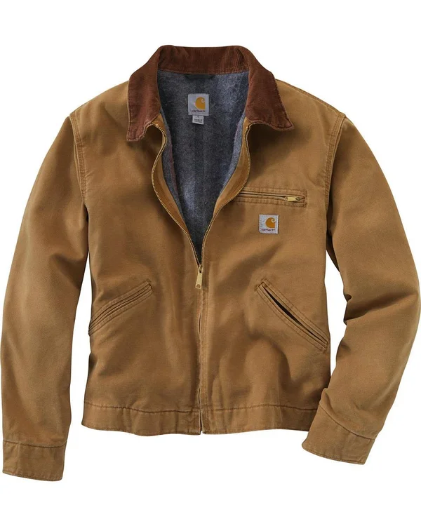 Carhartt Brown Blanket Lined Duck Detroit Jacket