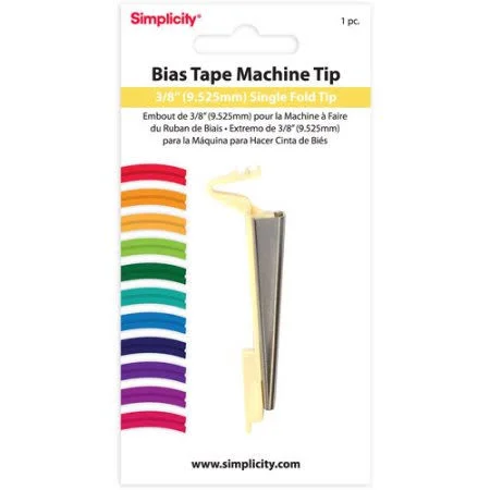 Simplicity Bias Tape Maker 3/8-Inch Single Fold Tip