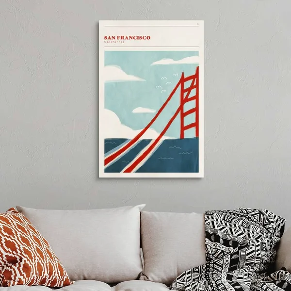 Mid Century City - San Francisco, Canvas Wall Art, 24x36, Great Big Canvas