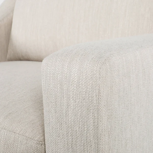 Quran Contemporary Fabric Club Chair Beige