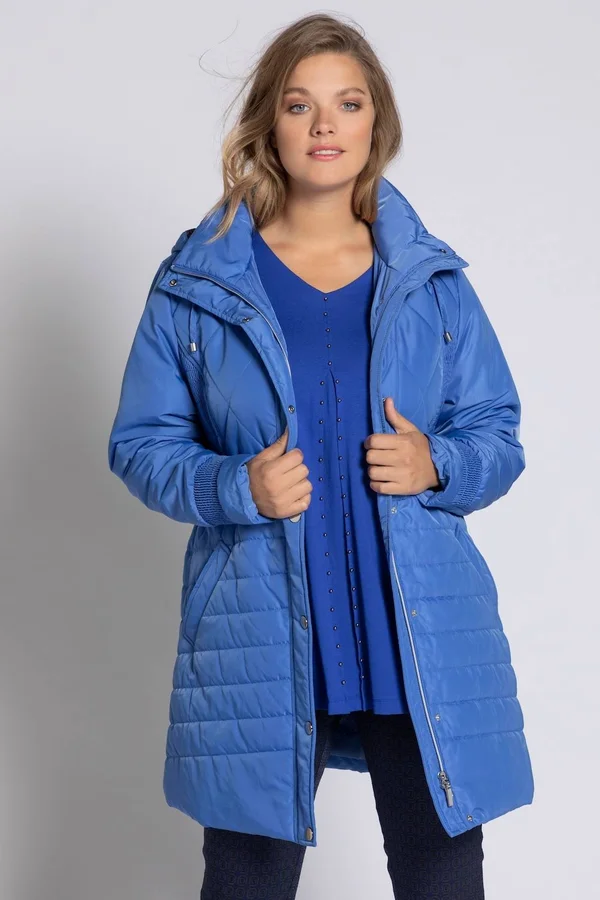 Plus Size Jacket, Woman, Blue, Size: 12/14, Polyester, Ulla Popken