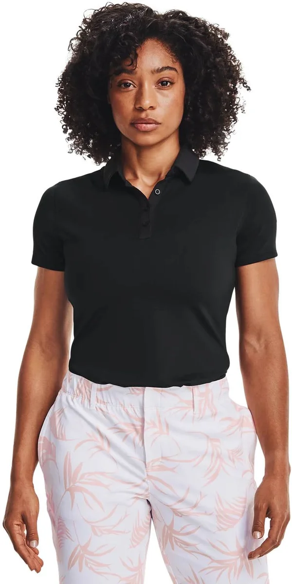 Under Armour Women's Zinger Short Sleeve Polo - Black - XL