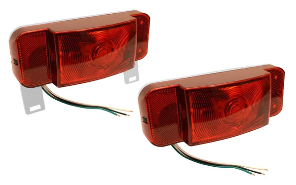 Optronics One L.E.D. Low Profile Combination RV Tail Lights (RVSTLW6061-KIT) Pair - White Base