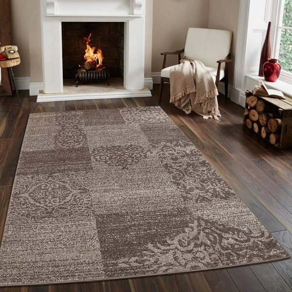 Jena Wave Area Rug MNC 200 Brown 5& x 7&