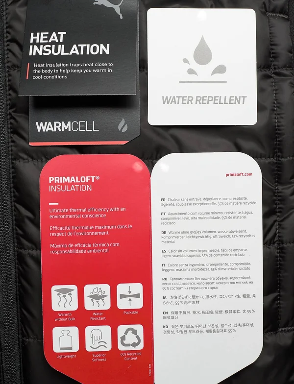 Puma Golf Mens Quilted Primaloft Vest - Black