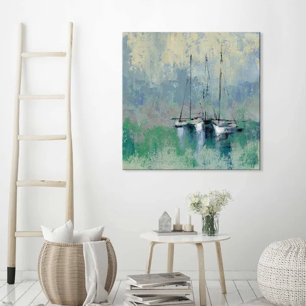 Picture Perfect International Silvia Vassileva Boats in The Harbor II Giclee Stretched Canvas Wall Art, Size: 18 x 18