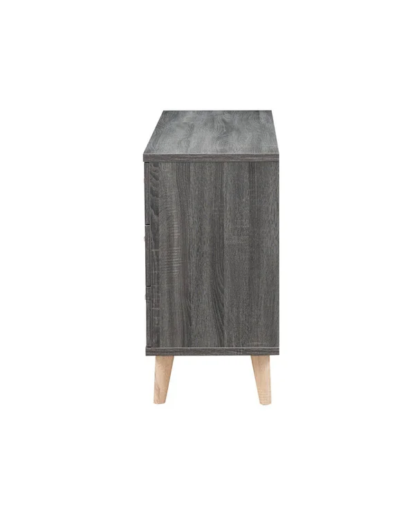 Furniture of America Massenburg Modern 6-Drawer Dresser - Grey