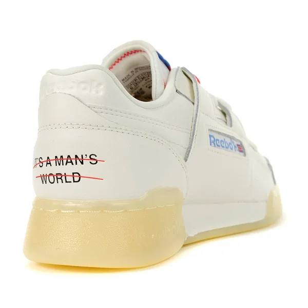 Reebok Wmns Workout Lo Plus &It&s a Man&s World& Womens Sneakers - Size 9.0