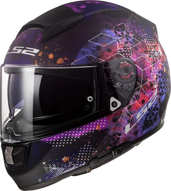LS2 - Helmet FF397 Vector HPFC Evo Cosmos Matt Black - Pink - Size 3XL