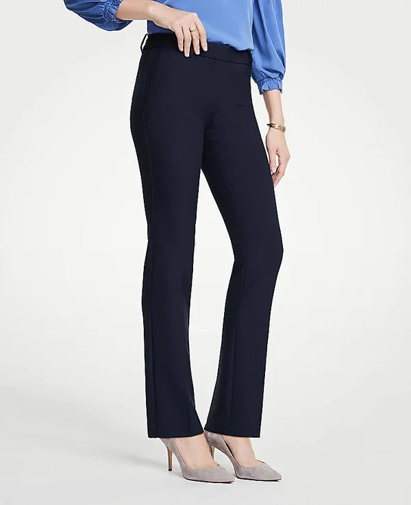 Ann Taylor The Straight Pant Size 8 Atlantic Navy Women's