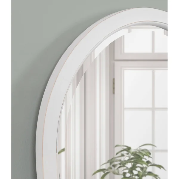Kate and Laurel Hogan Wood Framed Arch Mirror - 20x30 - Grey