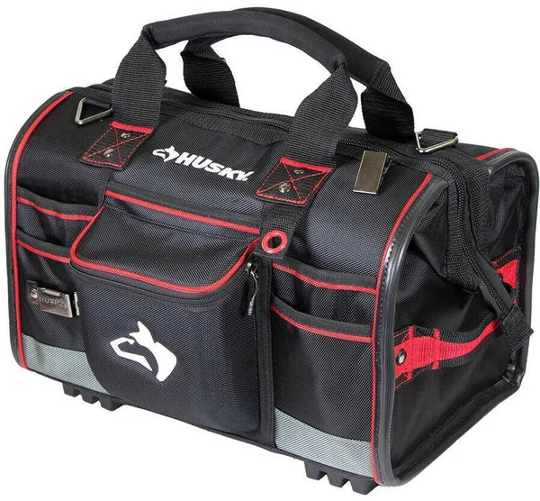 Husky 67127-02 18 in. Large Mouth Tool Bag with Tool Wall