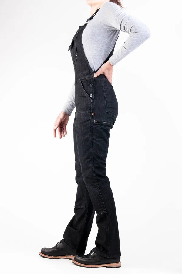 Dovetail Workwear Freshley Overall Black Denim