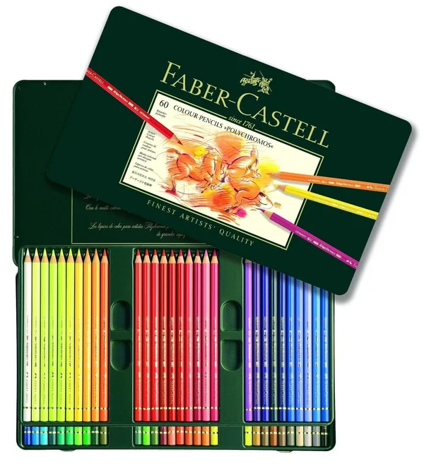 Polychromos Pencil Tin Set of 60, Faber-Castell
