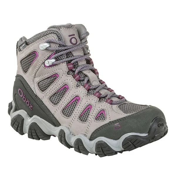 Oboz Women's Sawtooth II Mid B-Dry (7.5 Pewter/Violet)