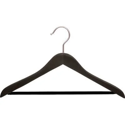 Wood Suit Hanger with Non Slip Pant Bar Rebrilliant Pack Size: 24 - Color: Espresso