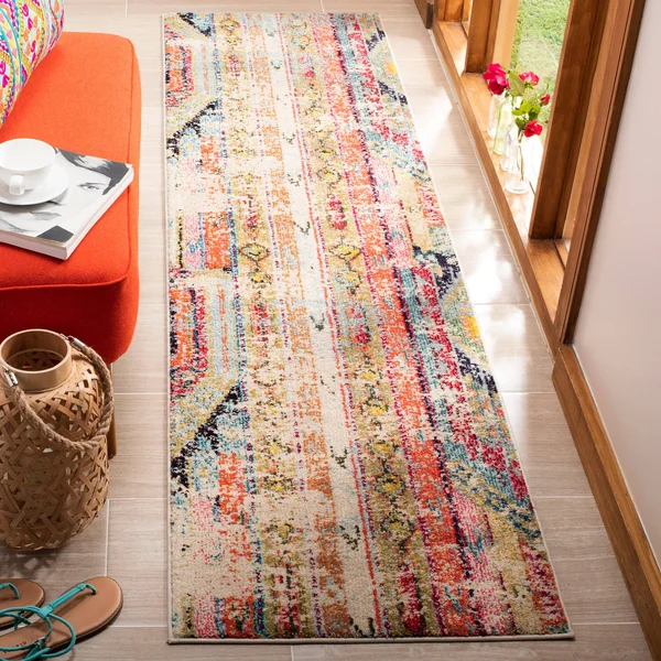 Safavieh Monaco MNC222F 2&2x22 x 14&0x22 Runner Multi Area Rug