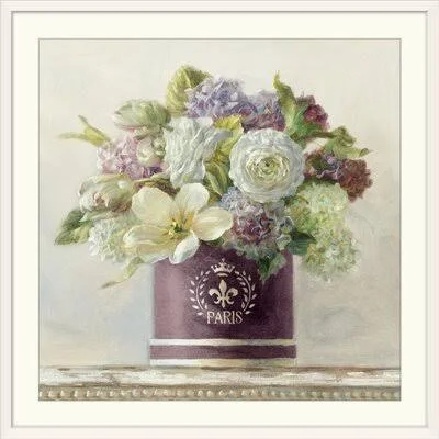 Janicki Tulips in Aubergine Hatbox& Danhui Nai Painting Print Laurel Foundry Modern Farmhouse Size: 28x22 H x 28x22 W x 1x22 D