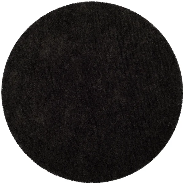 Safavieh Sheep Shag SSG120C Charcoal Rug 6& x 6& Round