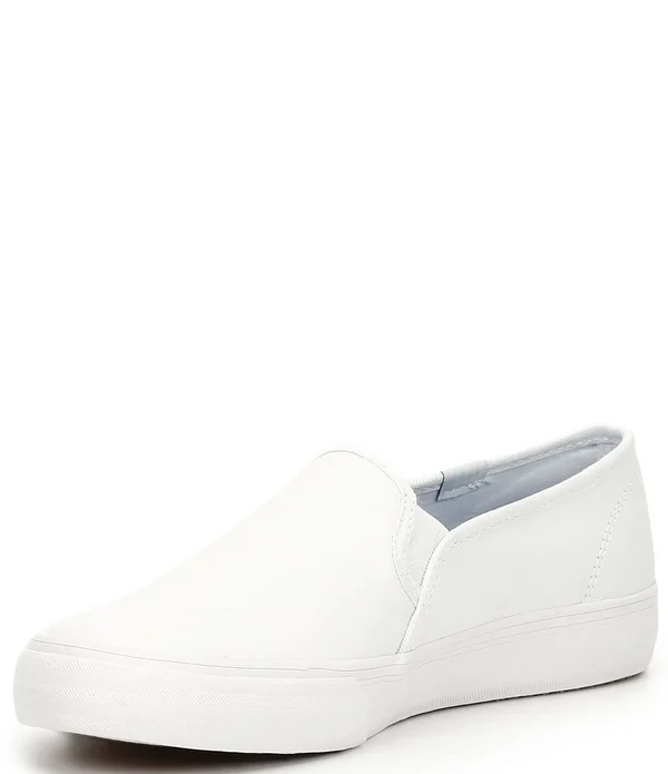 Keds Women's Double Decker Slip-On - Size: 9.5, White Leather