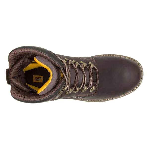 Cat 8x22 Fairbanks TX Steel Toe Waterproof Boots - Men's Mulch