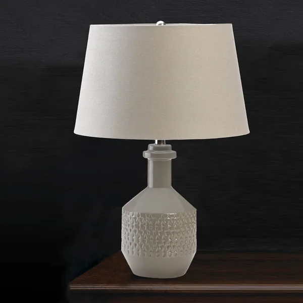 Gable Ridges Table Lamp White