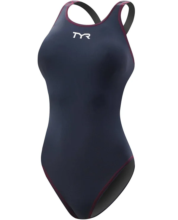 TYR tpsa6a Women's Thresher Aeroback Swimsuit - Grey/Red, 20