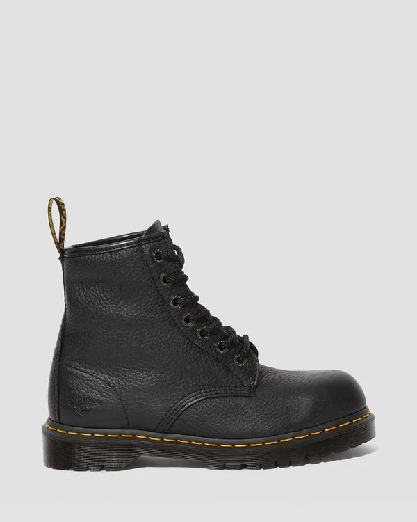 Dr. Martens Men's Steel Toe Boots - Black, Size 6