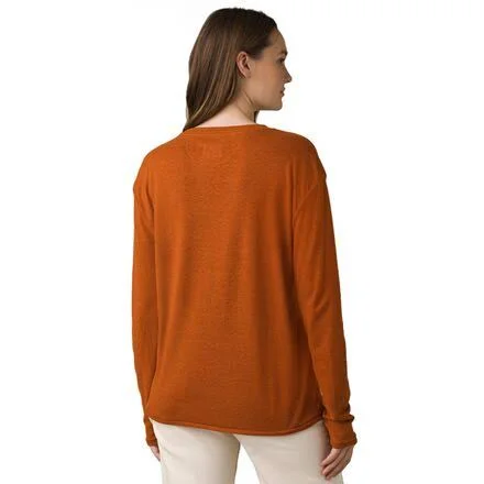 Prana Cozy Up Long Sleeve Tee - Women's M Gingerbread Heather