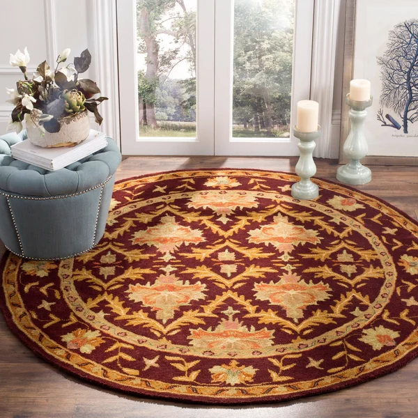 Safavieh Antiquities AT54A 3&0x22 x 5&0x22 Wine, Gold Area Rug