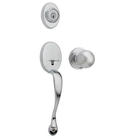 Weiser 9GA94710-016 A/Ht26D Augusta Single Cylinder Front Door Hardware, Satin Chrome