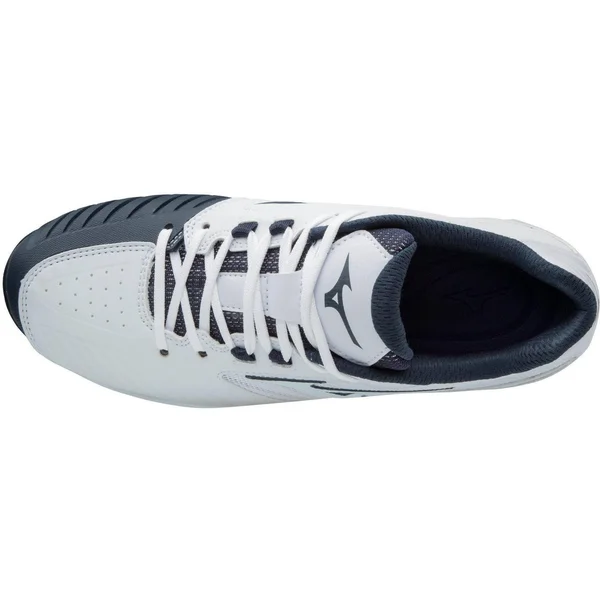 Mizuno - 9-Spike Advanced Sweep 4 Low Women's Metal Softball Cleat - White-Navy, Size 8