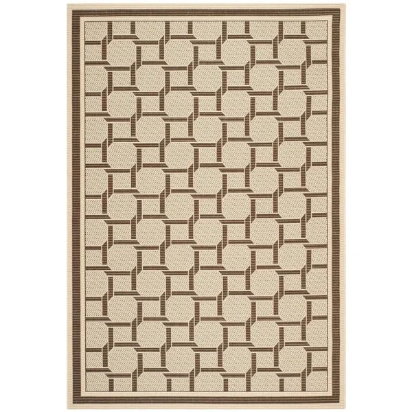 Safavieh Martha Stewart MSR4258-50 5&3x22 x 7&7x22 Cream - Chocolate Area Rug