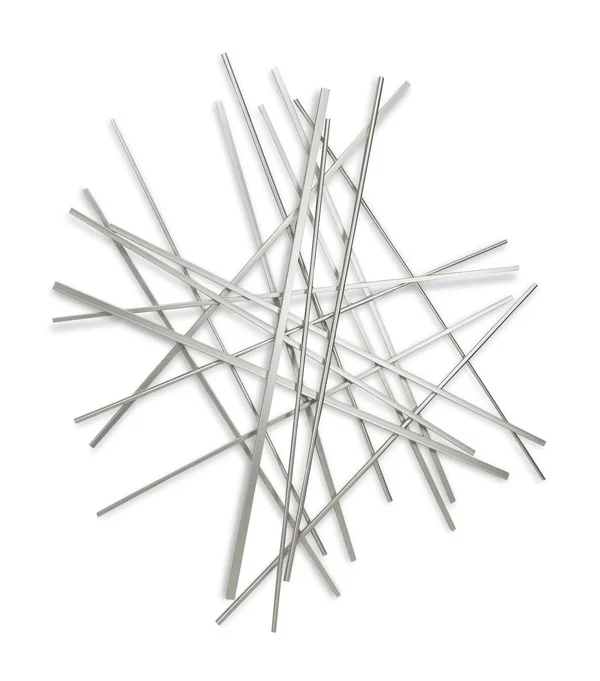 Cheungs 5369SV Abstract Bar & Panel Wall Decor Piece Silver