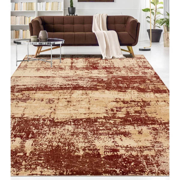 Noori Rug Lagoon Don Abstract Rug - 3&3x22 x 5&3x22 - Beige/Navy