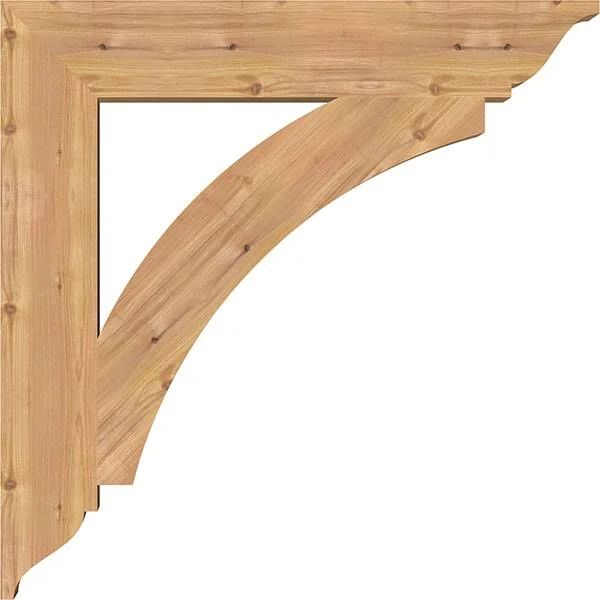 Ekena Millwork BKT06X34X34THR01SWR 5 1/2x22W x 34x22D x 34x22H Thorton Traditional Smooth BRACKET - Western Red Cedar