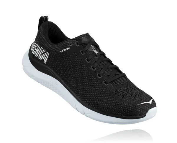 Hoka One One Men's Hupana Knit Jacquard Shoe - 8.5 - Black - White