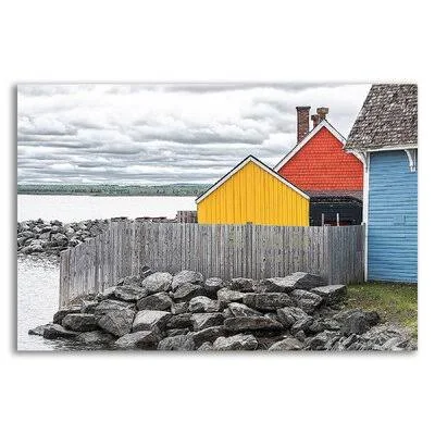 Coastal Geometry by Chuck Burdick - Wrapped Canvas Print Rosecliff Heights Size: 30x22 H x 45x22 W x 1.5x22 D