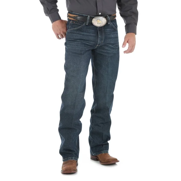Wrangler Men's 20X Deep Blue Jeans Competition Relaxed Fit - 01Mwxdb